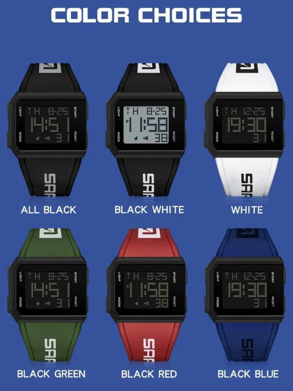 Multi-Functional Waterproof Sports Watch | Casual Glow Digital Timepiece for All